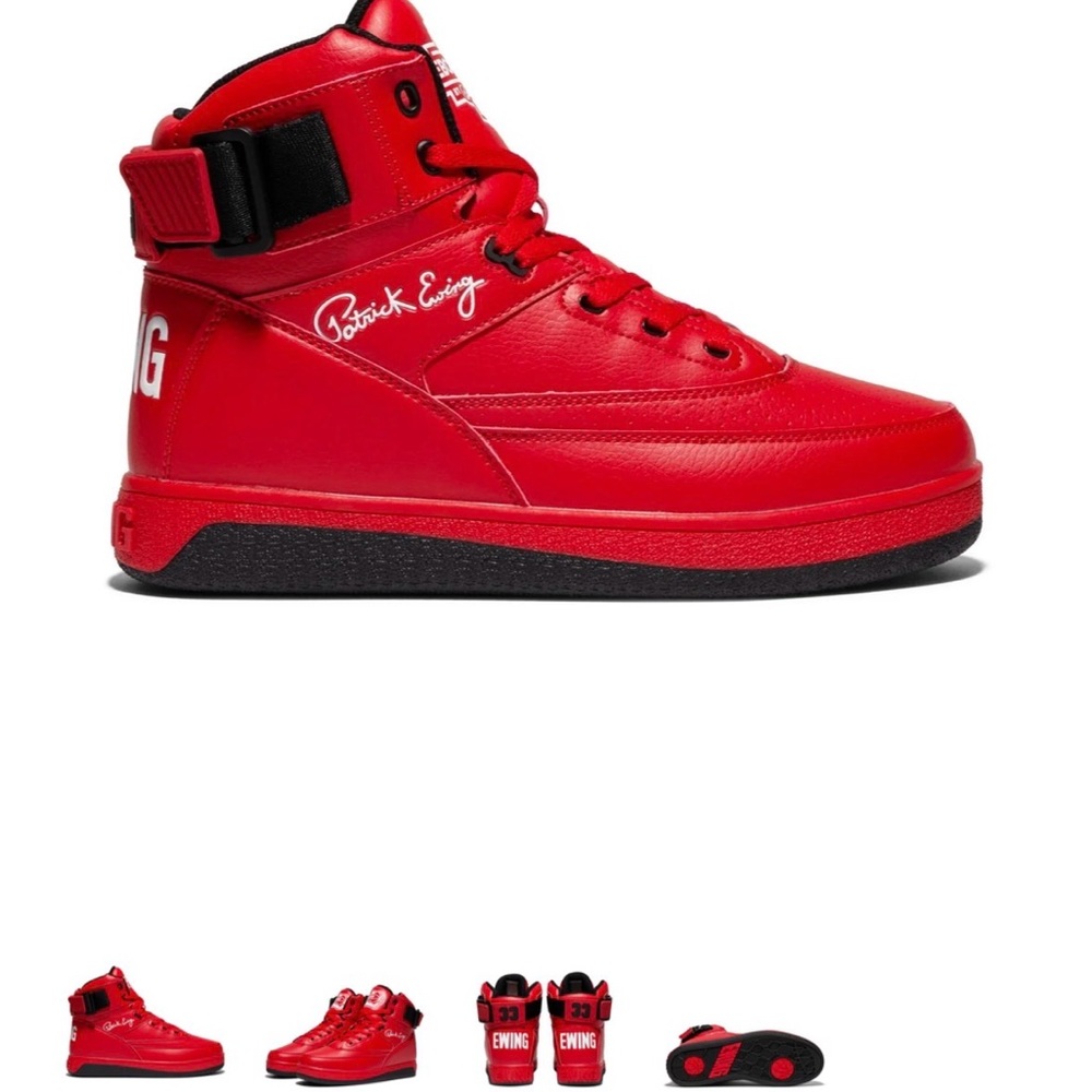 Red High-Top Athletic Shorts by Patrick Ewing